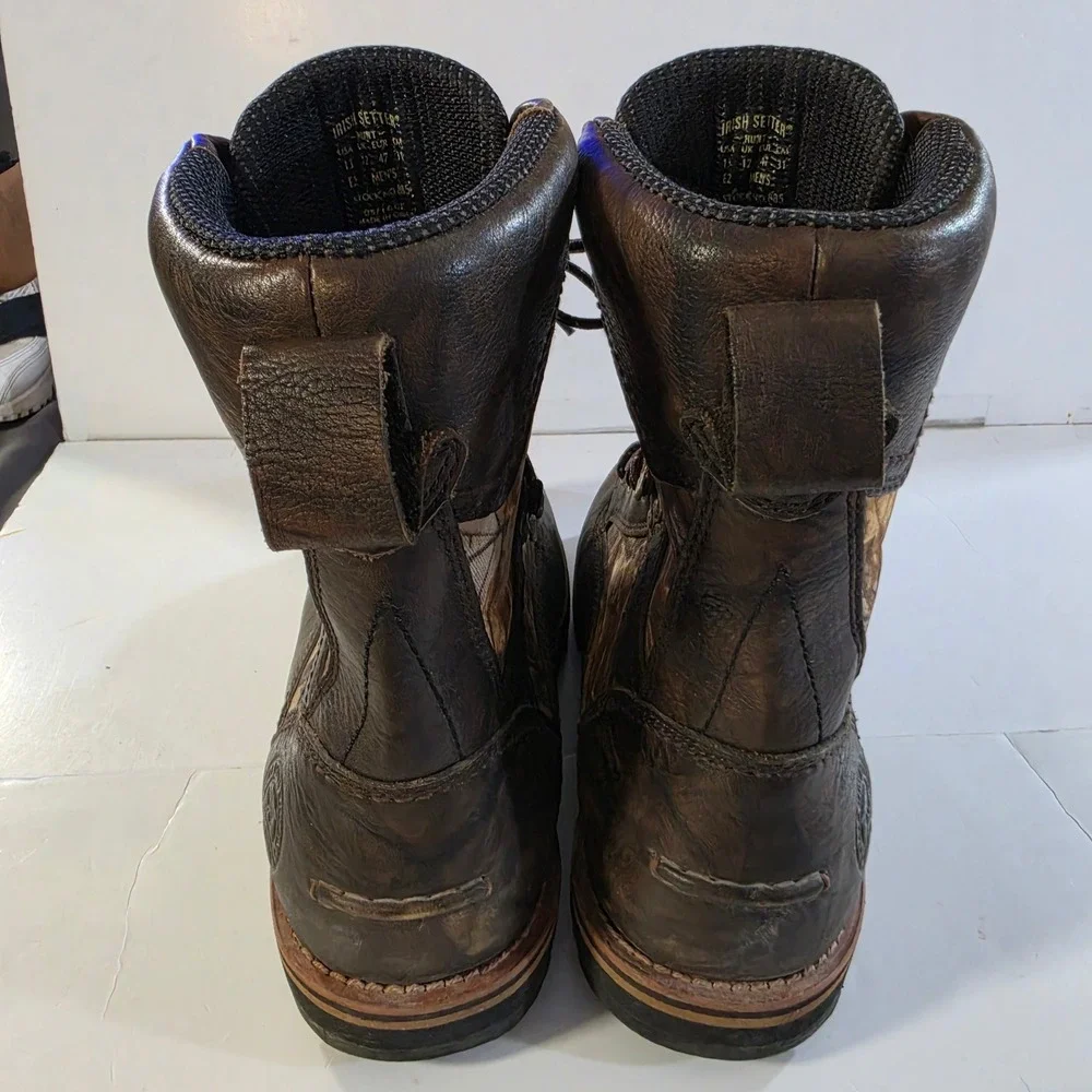 Red Wing Irish Setter Hunt Boots Mens 13 E2 Brown Leather Camo Waterproof 885